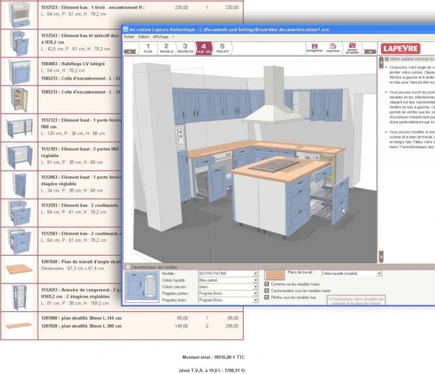 Logiciel plan de cuisine professionnelle