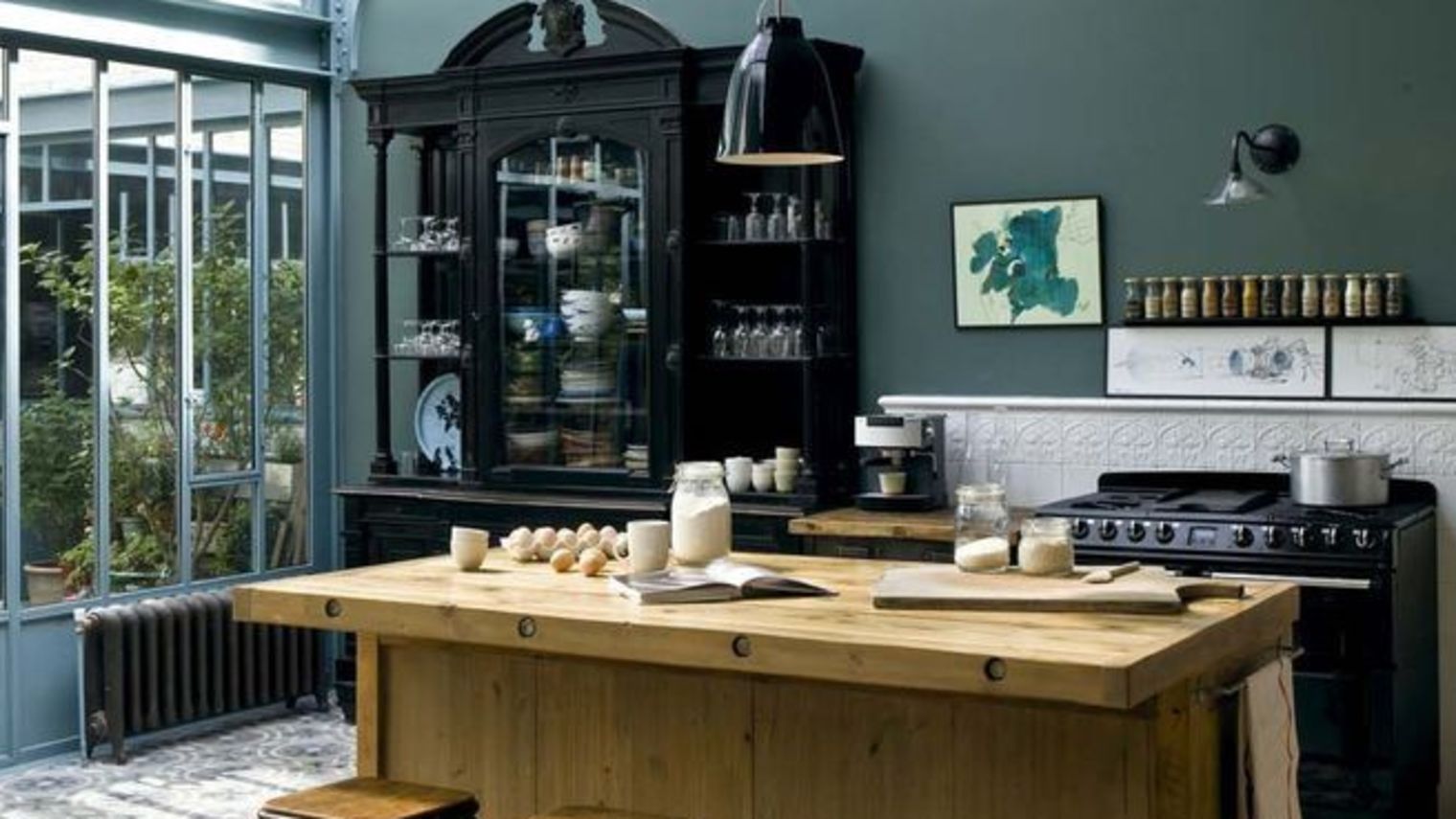 Deco cuisine bleu petrole