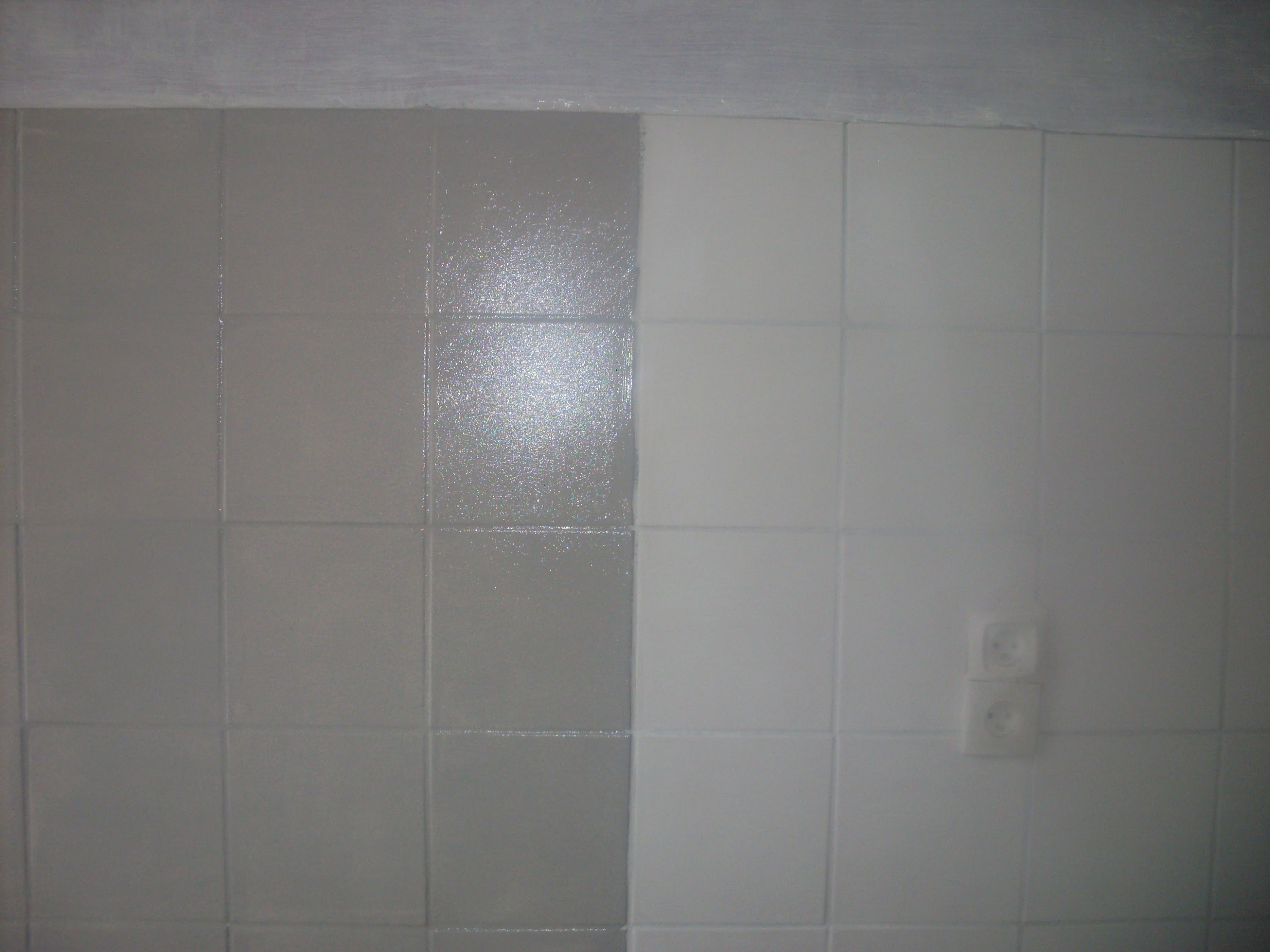 Repeindre carrelage brillant