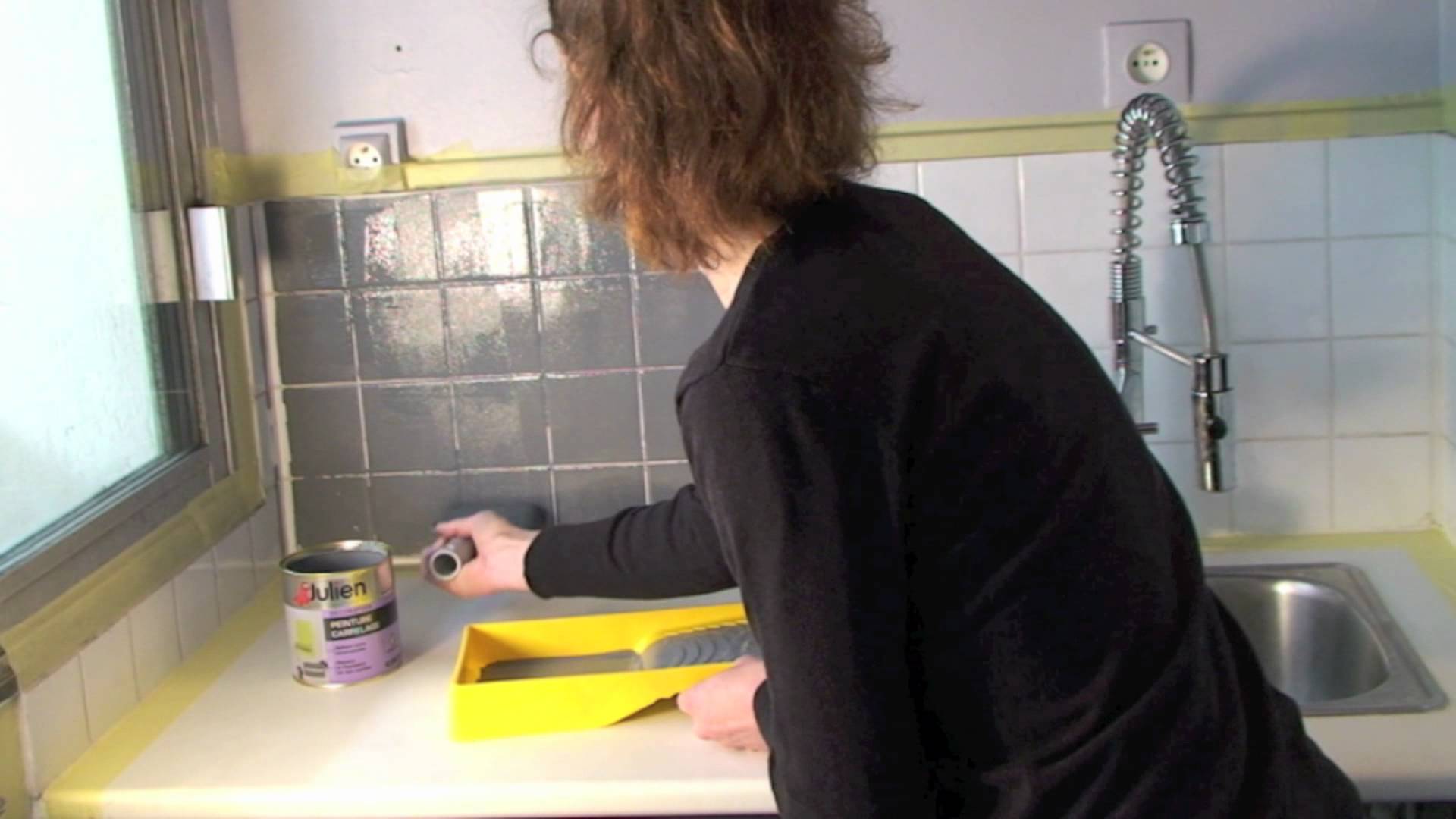 Peinture carrelage mural cuisine v33