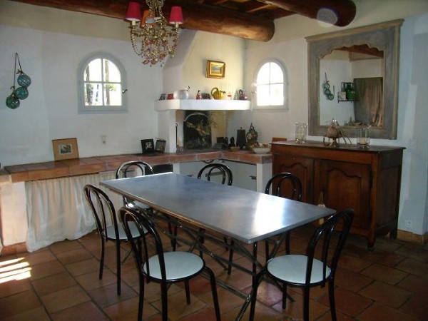 Table de cuisine zinc