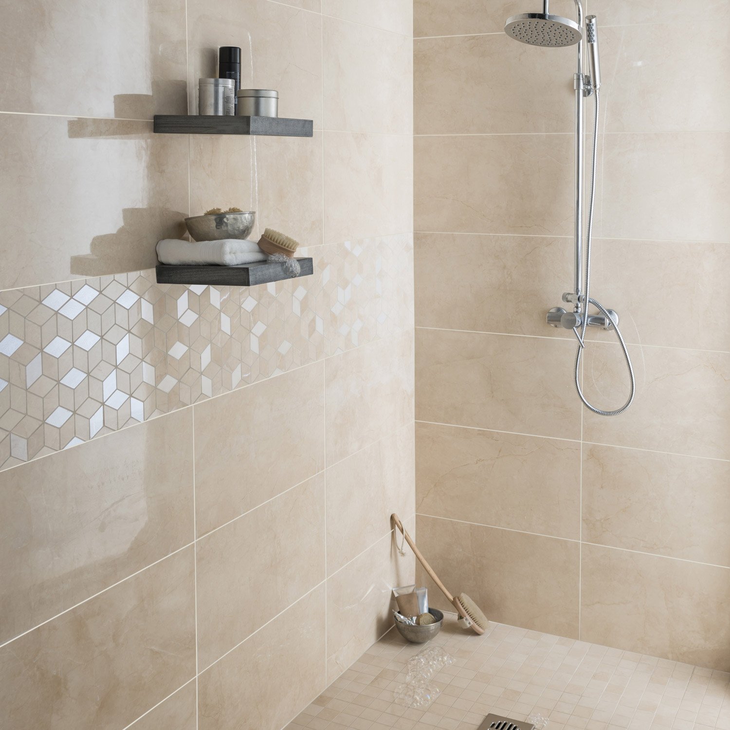 Carrelage mosaique beige