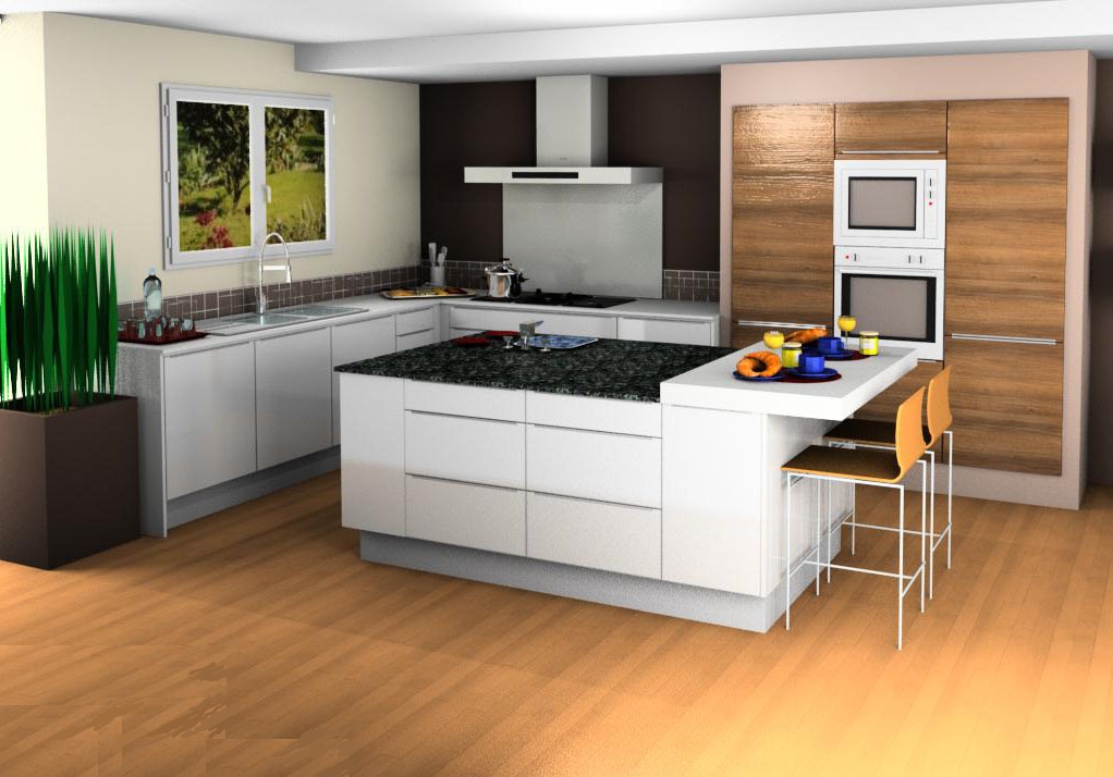 Plan de travail cuisine 3d