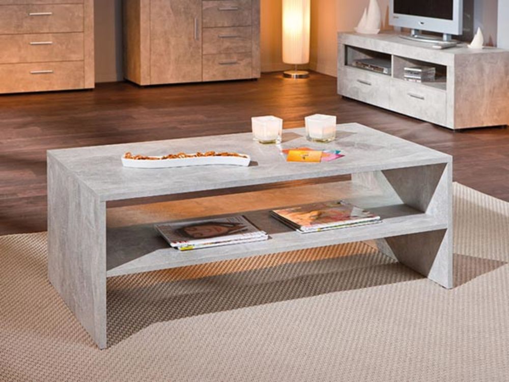 Table basse palette gris clair