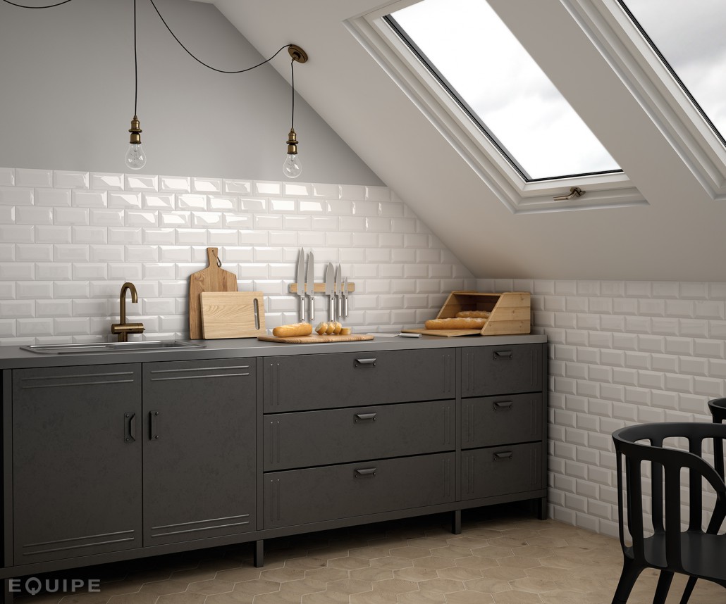 Carrelage metro gris maison