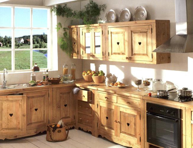 Meuble haut cuisine bois naturel
