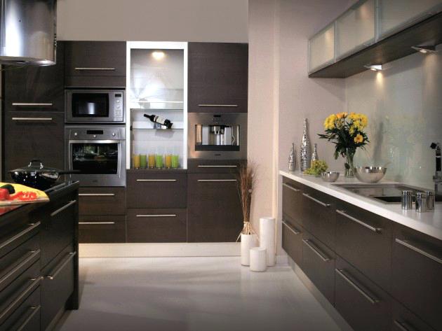 Meuble haut de cuisine marron