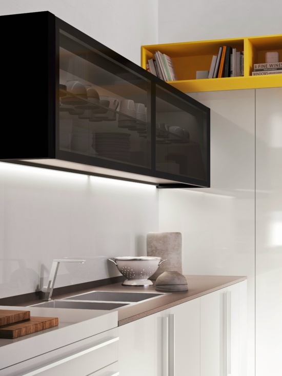Meuble haut de cuisine en verre