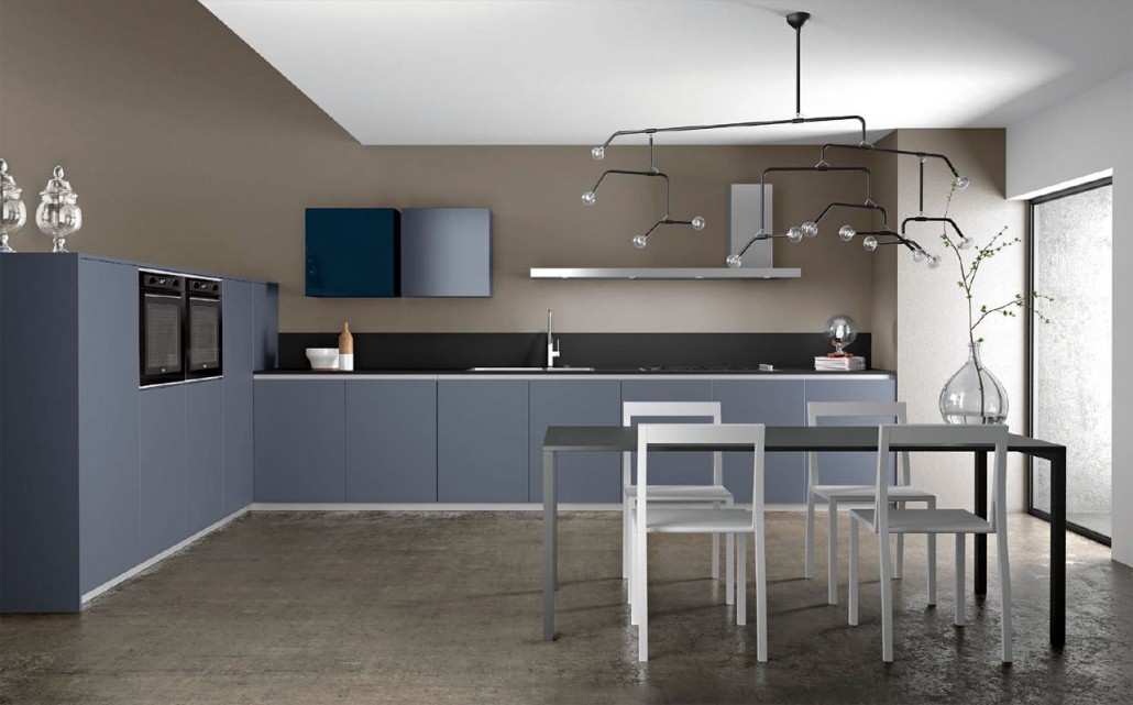 Meuble haut cuisine bleu