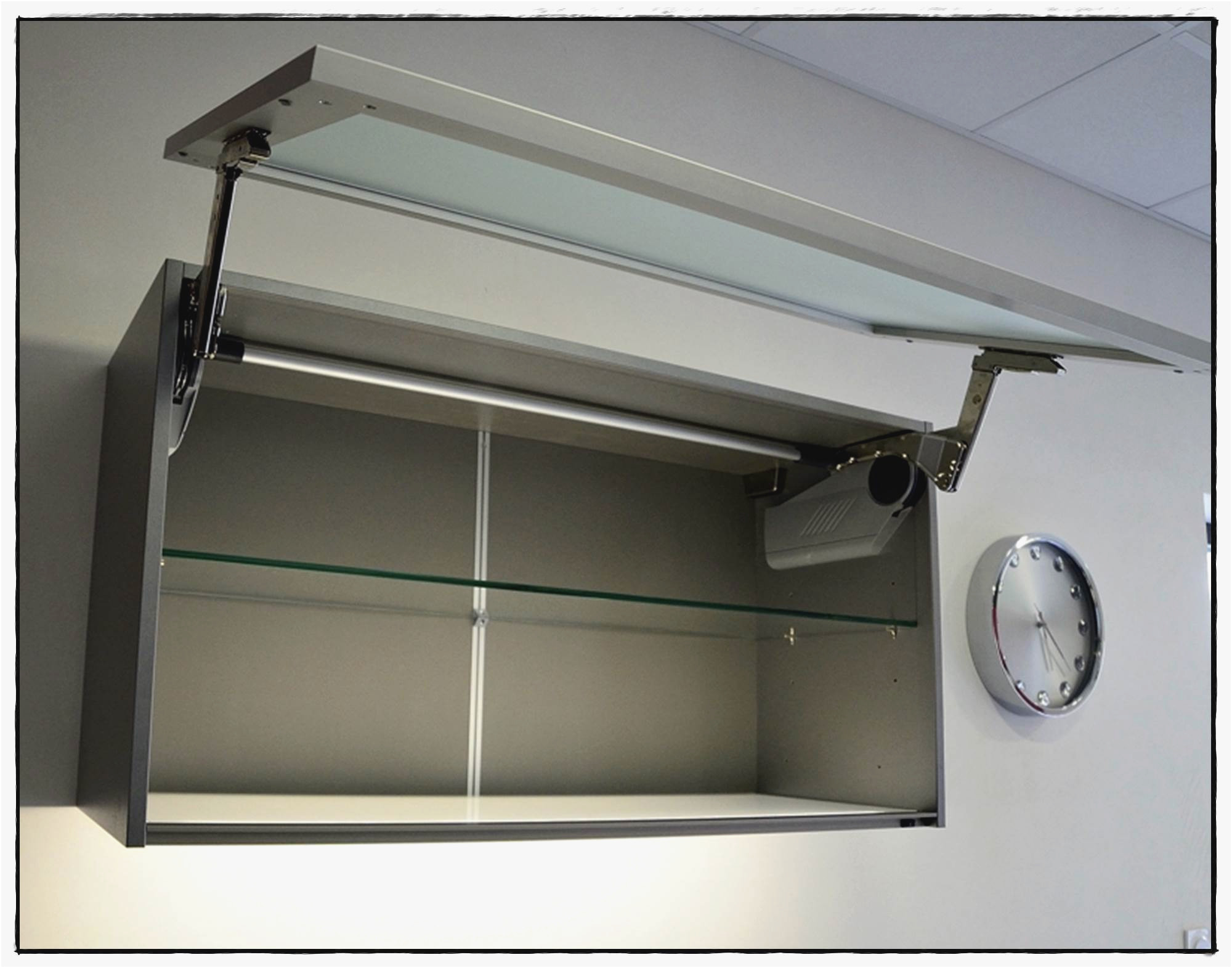 Meuble haut de cuisine porte coulissante