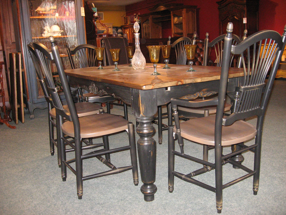 Table de cuisine en bois chene