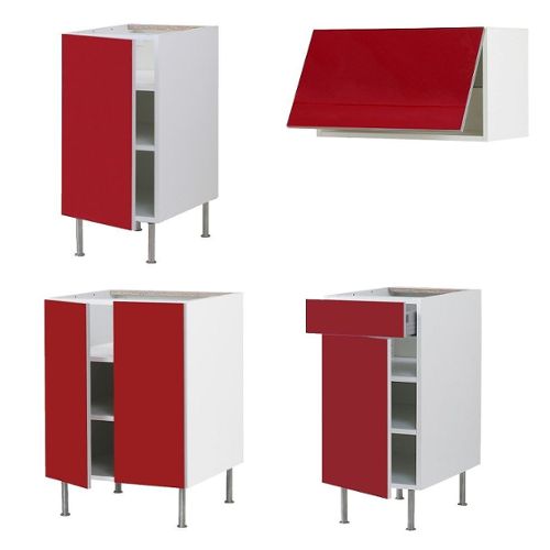Porte meuble de cuisine rouge