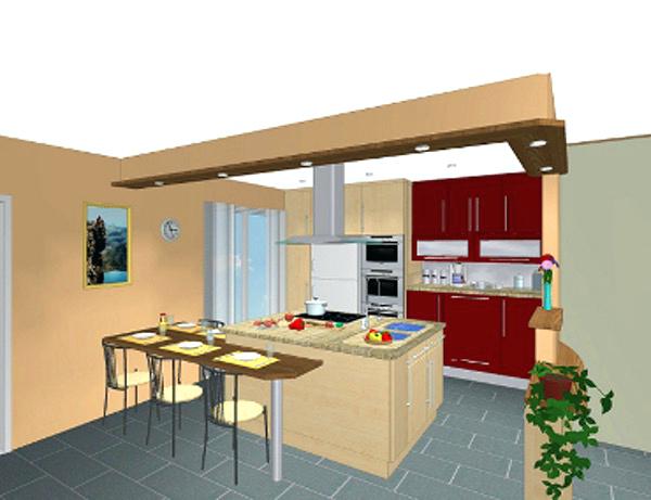 Modele d'amenagement de cuisine