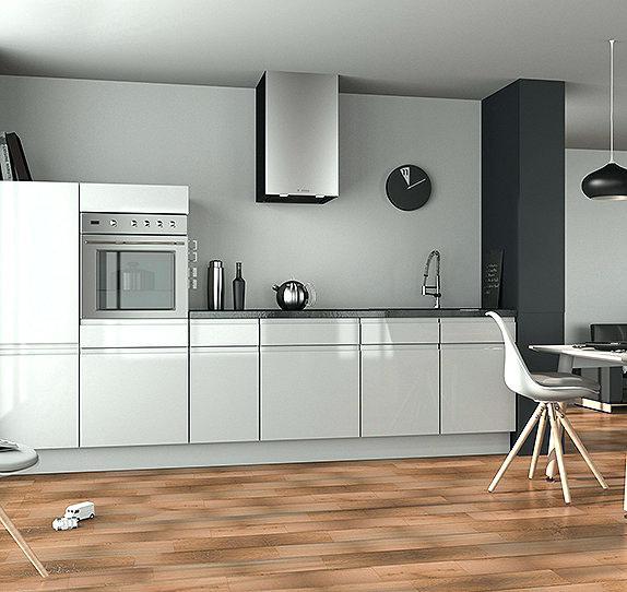 Modele cuisine blanche laquée