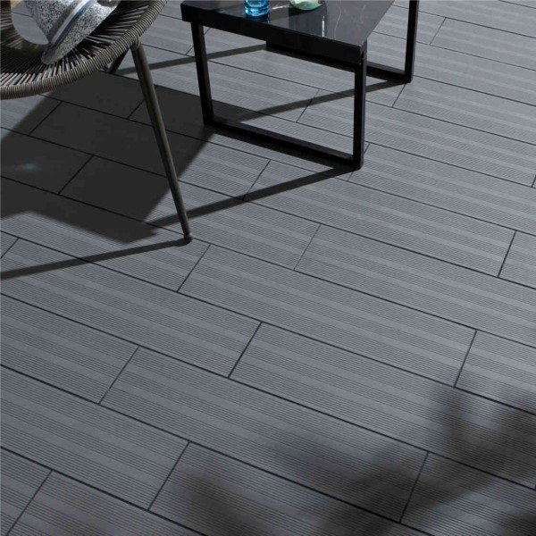 Carrelage exterieur gris imitation bois