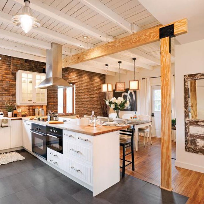 Modele de cuisine en brique