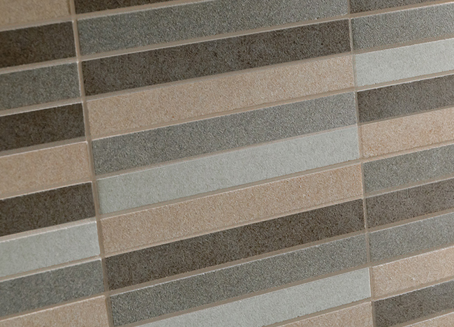 Carrelage beige joint noir