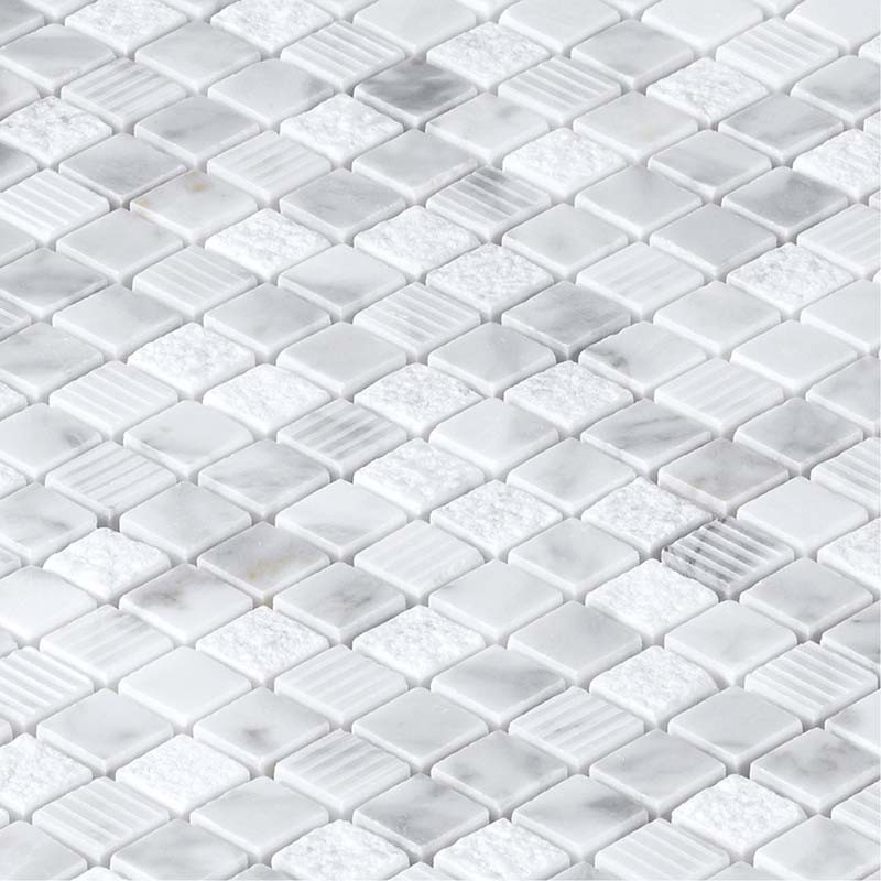 Carrelage mosaique marbre blanc