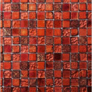 Carrelage mosaique rouge pas cher