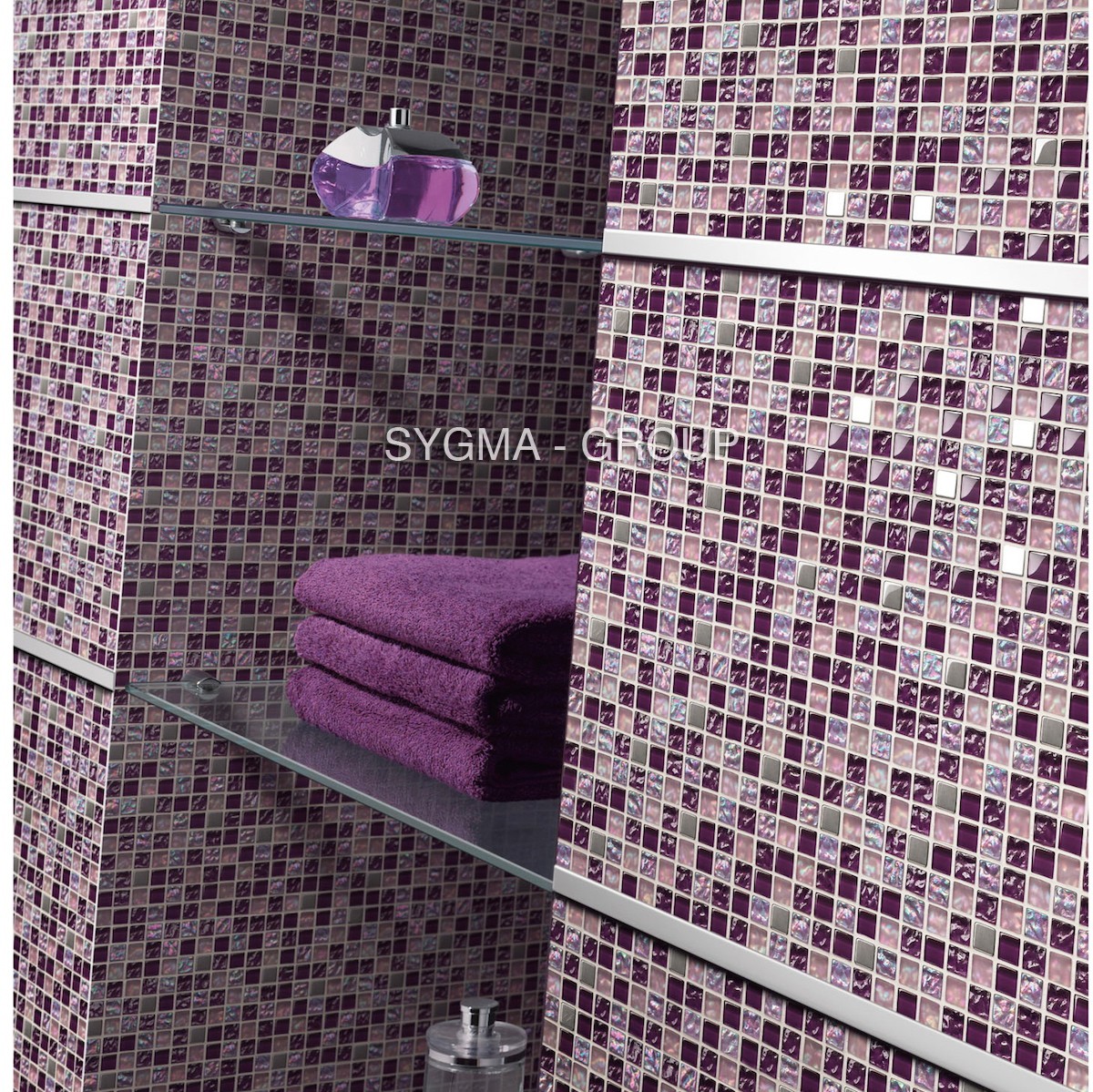 Carrelage mosaique inox salle de bain