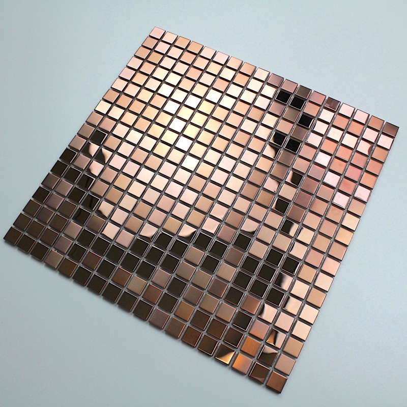 Carrelage mosaique cuivre
