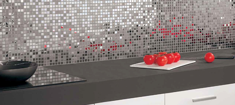 Carrelage mosaique inox