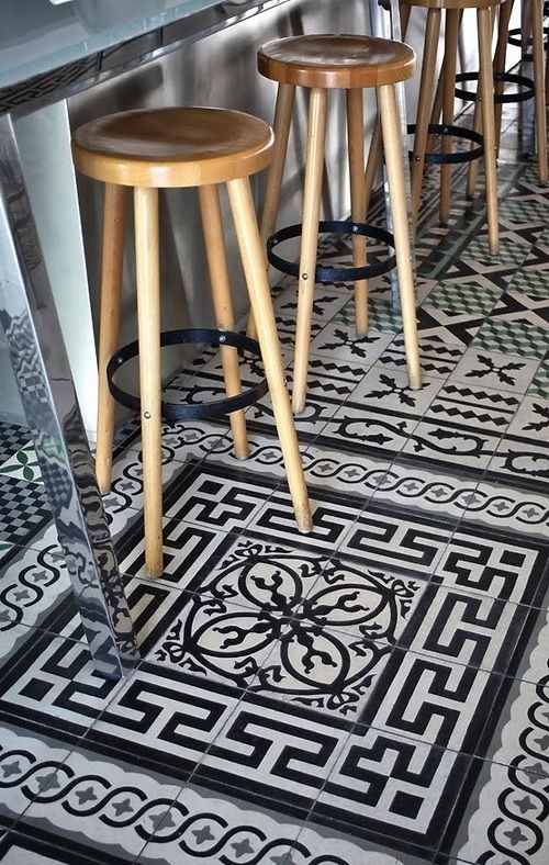 Carrelage sol cuisine mosaique