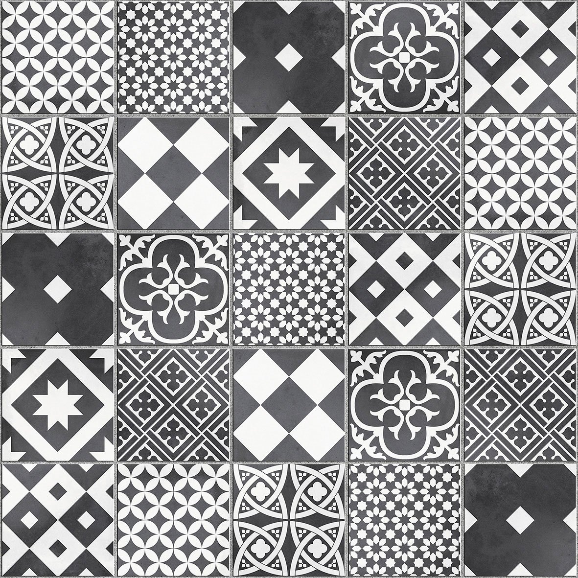 Carrelage mosaique noir sol