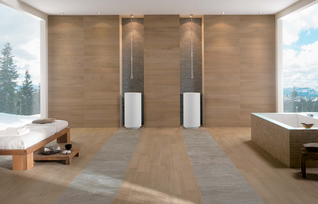 Carrelage imitation bois pour salle de bain