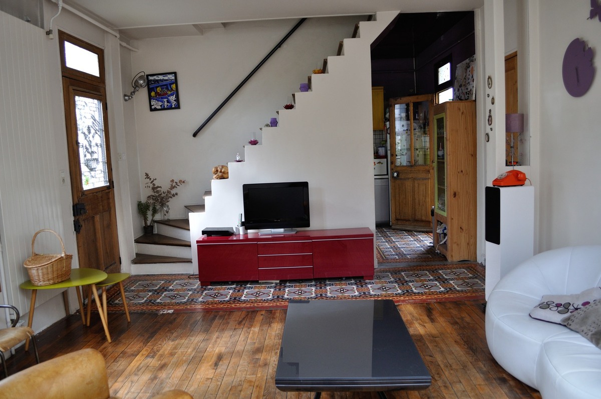 Carrelage ancien et parquet