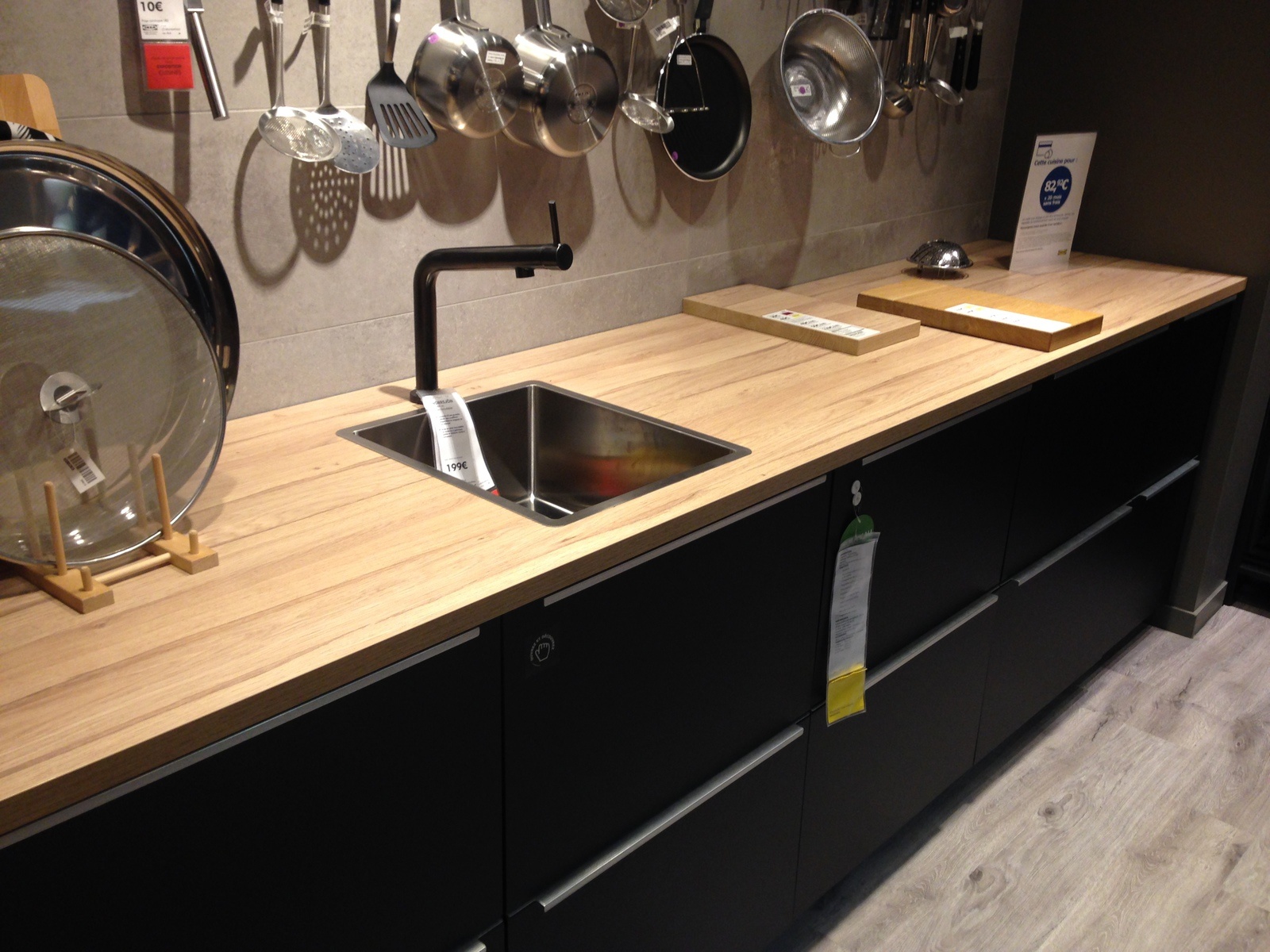 Plan de travail cuisine en bouleau