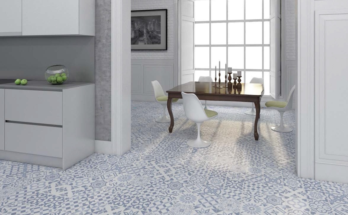 Carrelage gatsby gris bleu