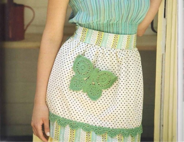 Modele de tablier de cuisine en crochet