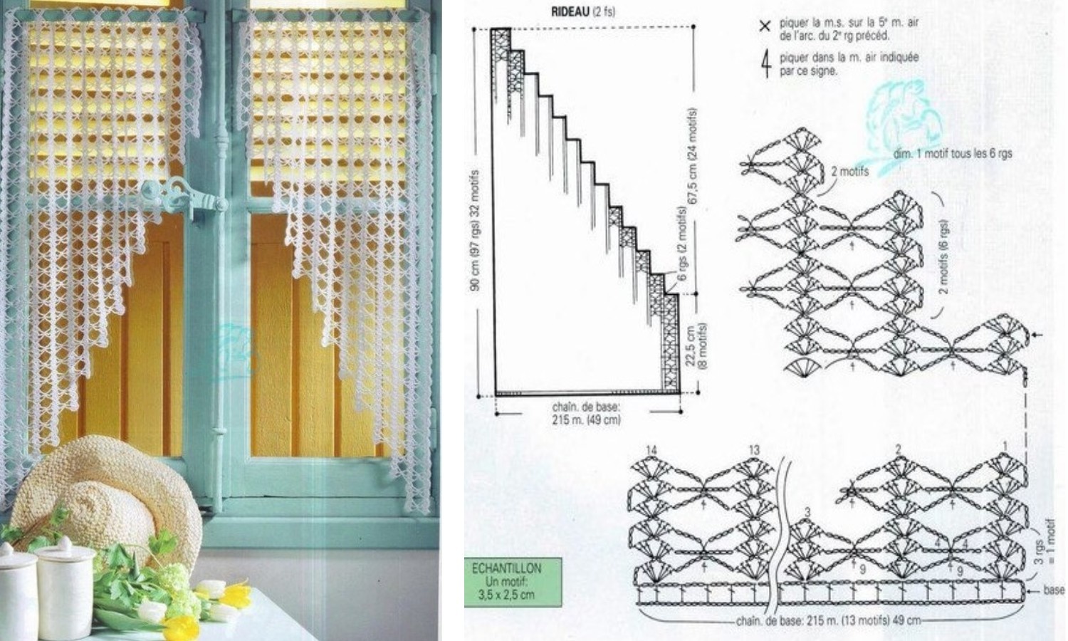 Modele de rideau crochet gratuit