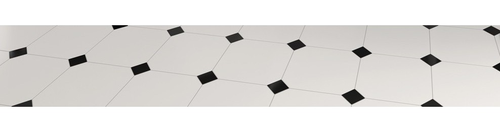 Carrelage hexagonal avec cabochon