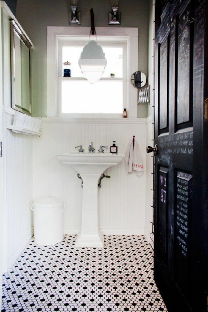 Carrelage blanc rustique
