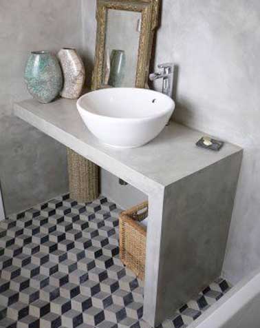 Carrelage salle de bain lavabo