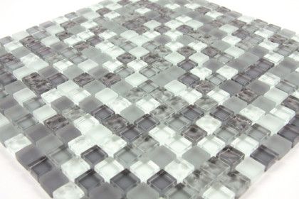 Carrelage mosaique gris mat