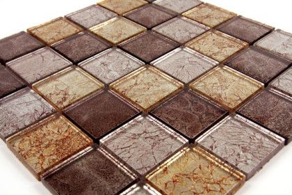 Carrelage mosaique marron
