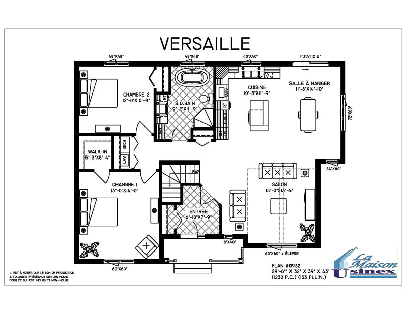 Plan de maison cuisine semi ouverte