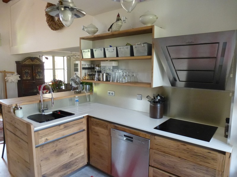 Cuisine bois et inox photos