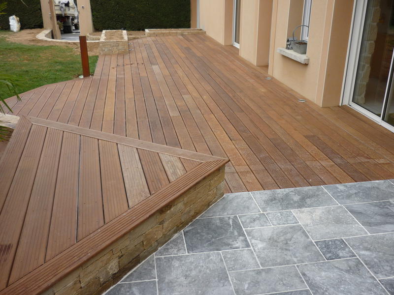 Carrelage mixte bois
