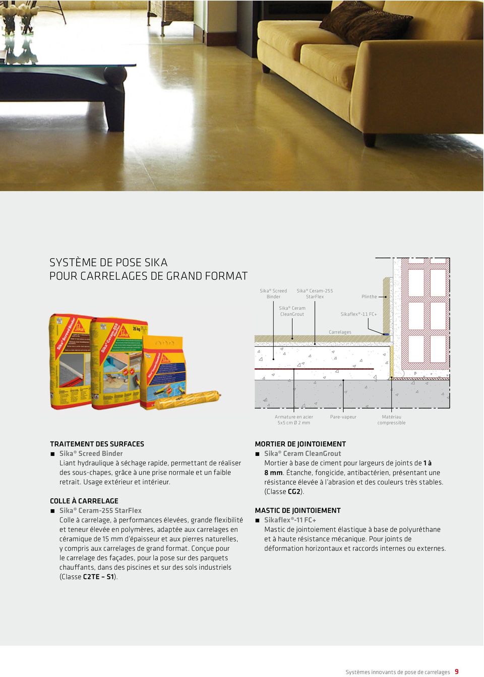 Joint carrelage parquet sikaflex standard ou marine
