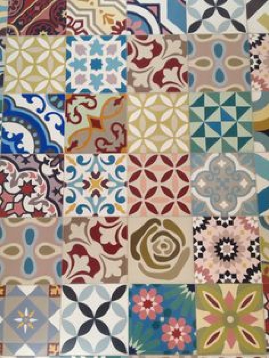 Carrelage imitation carreaux de ciment patchwork