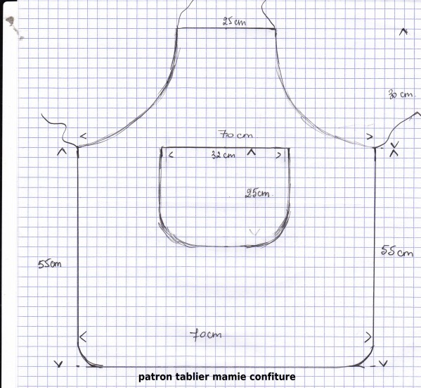 Patron tablier cuisine femme