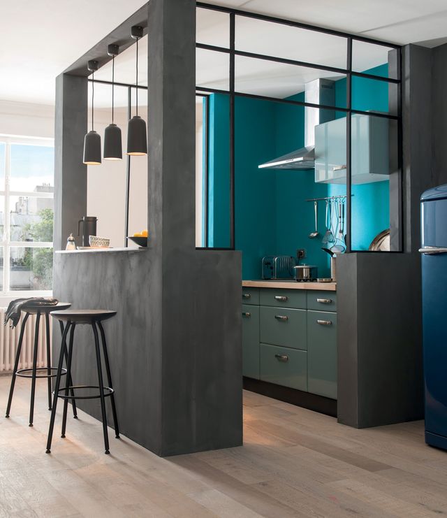 Idee peinture cuisine bleu
