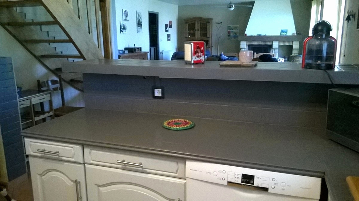 Repeindre un plan de travail de cuisine en carrelage - Atwebster.fr