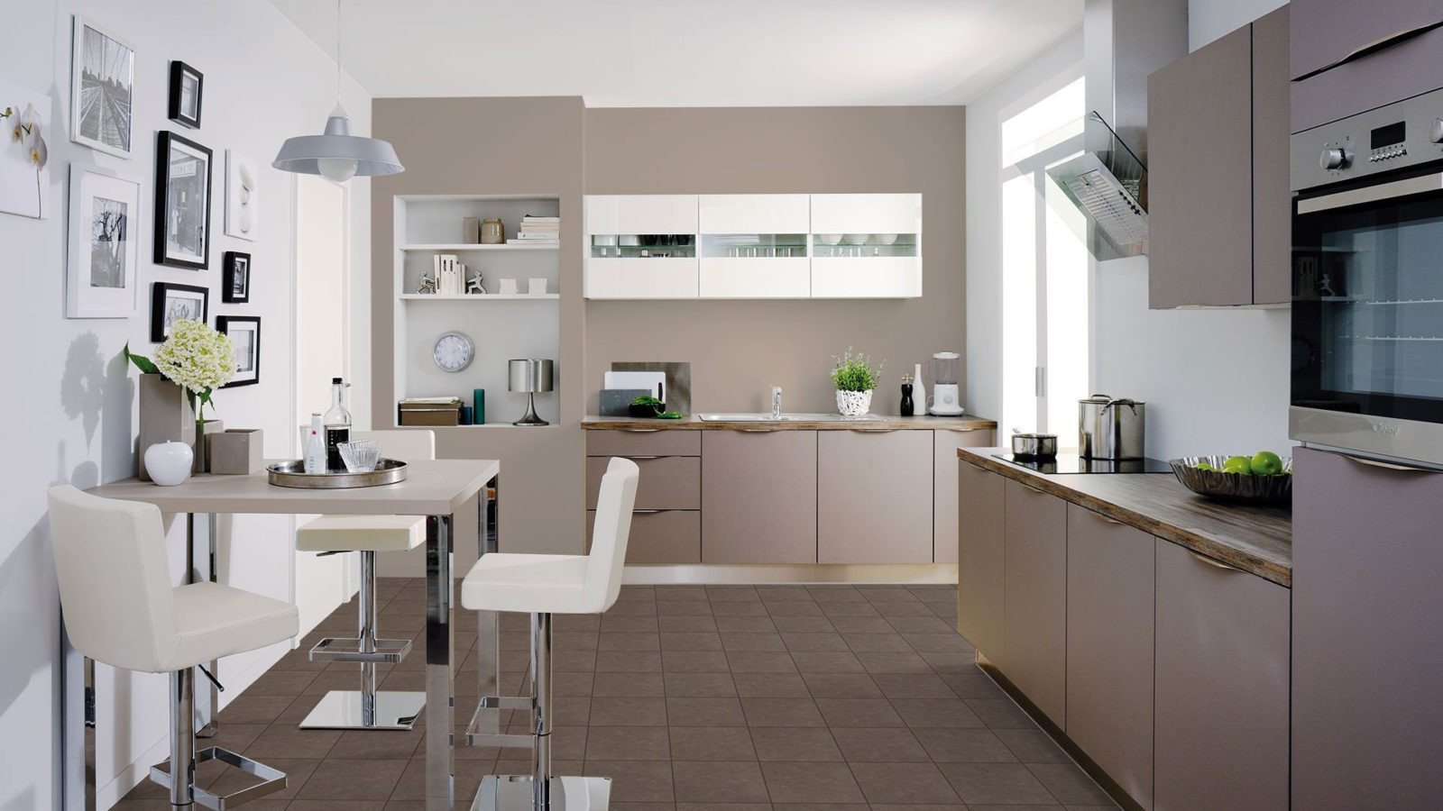 Deco cuisine peinture taupe