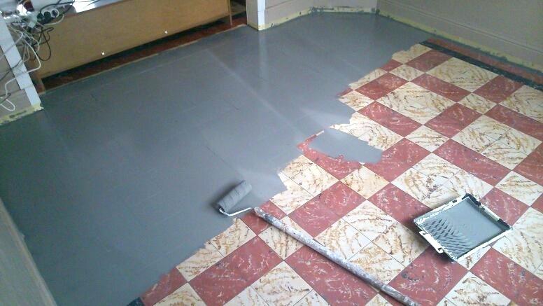 Peinture pour carrelage sol de cuisine