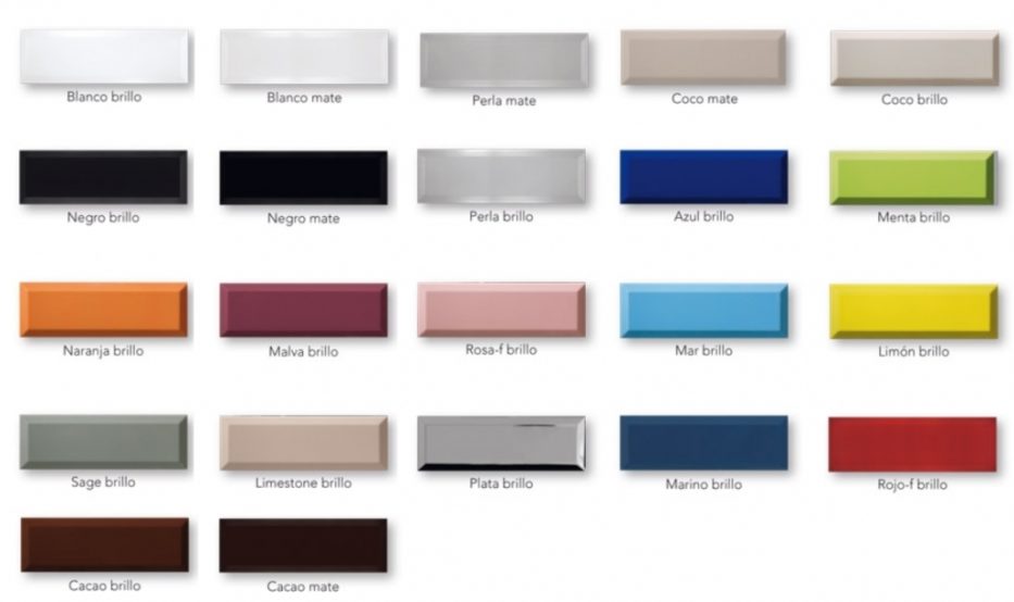 Carrelage type metro couleur